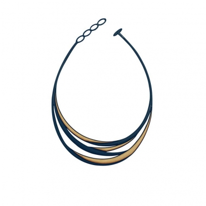 Swell Necklace Blue & Gold