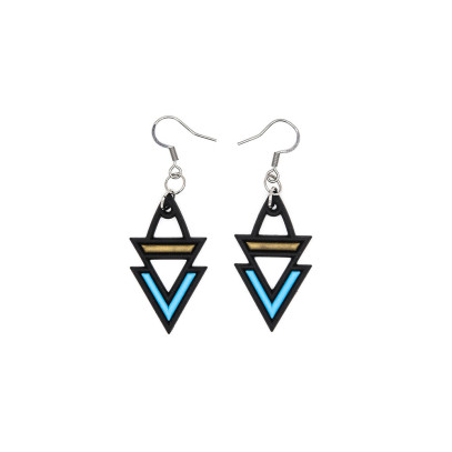 Bermudes Earrings Blue and Gold