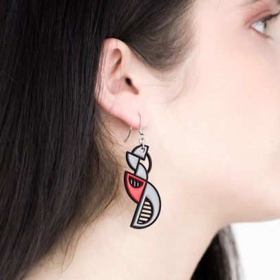 Red Arcade Earrings