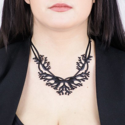 Coral Necklace Black