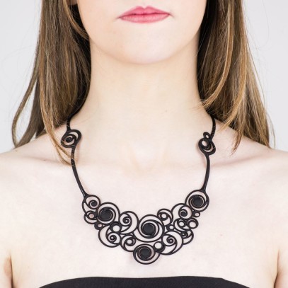 Collier Summer Spiral Noir