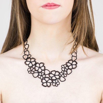 Collier Sweet Flower Noir