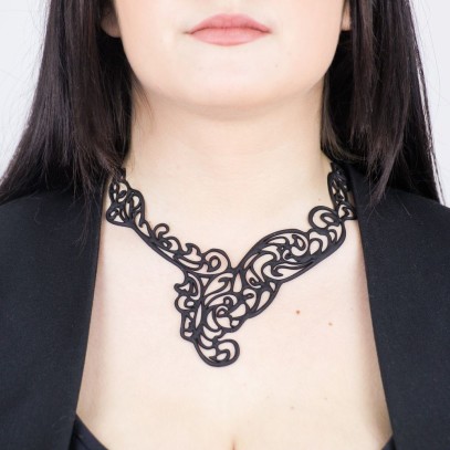 Baroco Necklace, Black