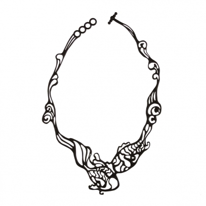 Collier Fish Noir