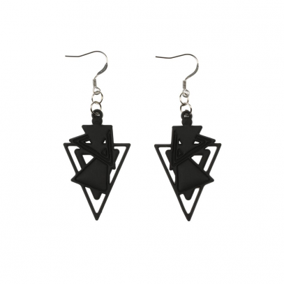 Boucles d'Oreilles Kheops Noir