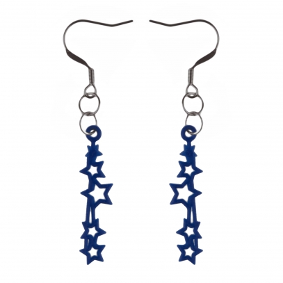 Boucles d'Oreilles Stars bleu