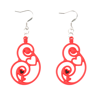 Boucles d'Oreilles Passion Rouge