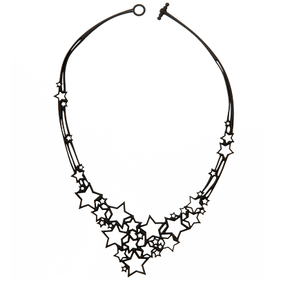 Stars Necklace Black