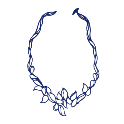 Drops Necklace Night Blue