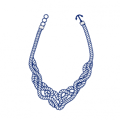 Collier Marina Bleu