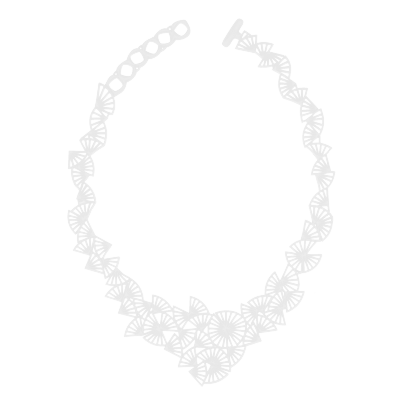 Origami Necklace White