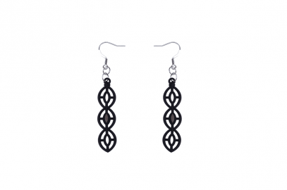 Boucles d'Oreilles Byzance Noir & Or