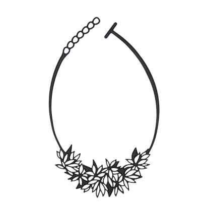 Collier Flora Noir