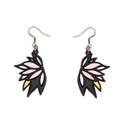 Pendientes Black Flora