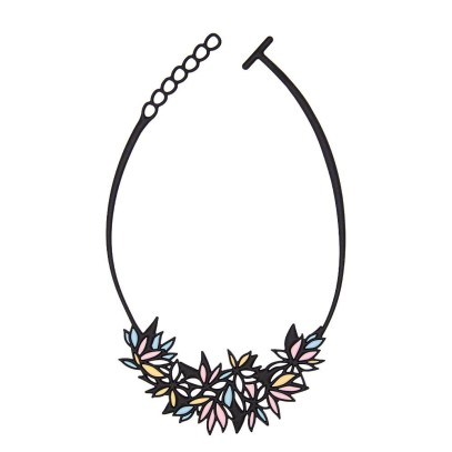 Collier Flora Noir