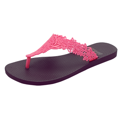 Pink and purple Hawaii flip-flops
