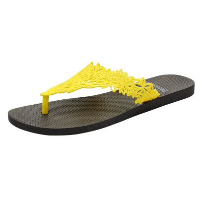 Yellow and Grey Hawaii flip-flops