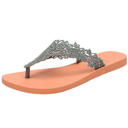 Grey and nude Hawaii Flip-flops